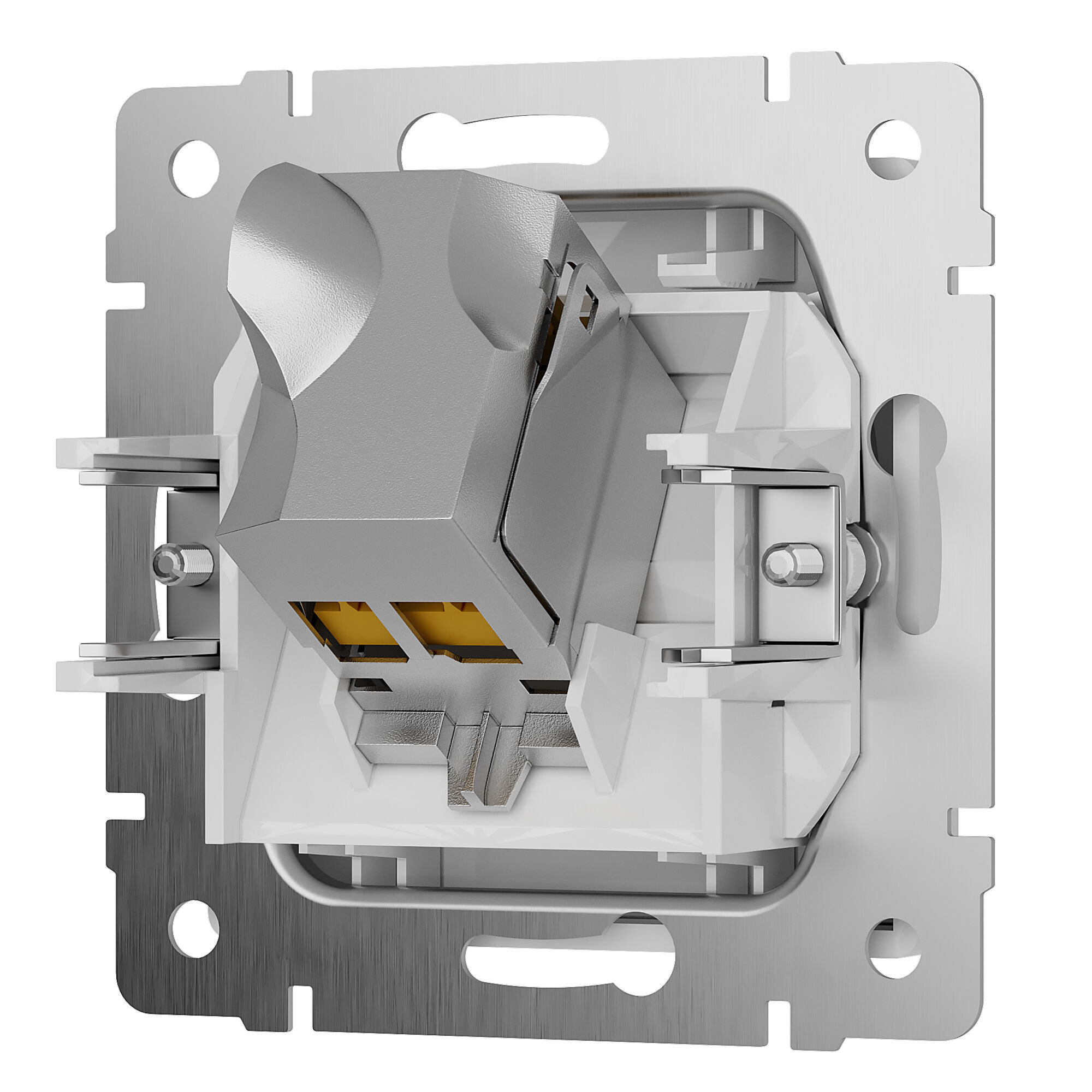 Розетка Ethernet RJ-45 cat. 6A экранированная (белый матовый) W5120001 Werkel Розетка Ethernet RJ-45 cat. 6A экранированная (белый матовый) W5120001 Werkel