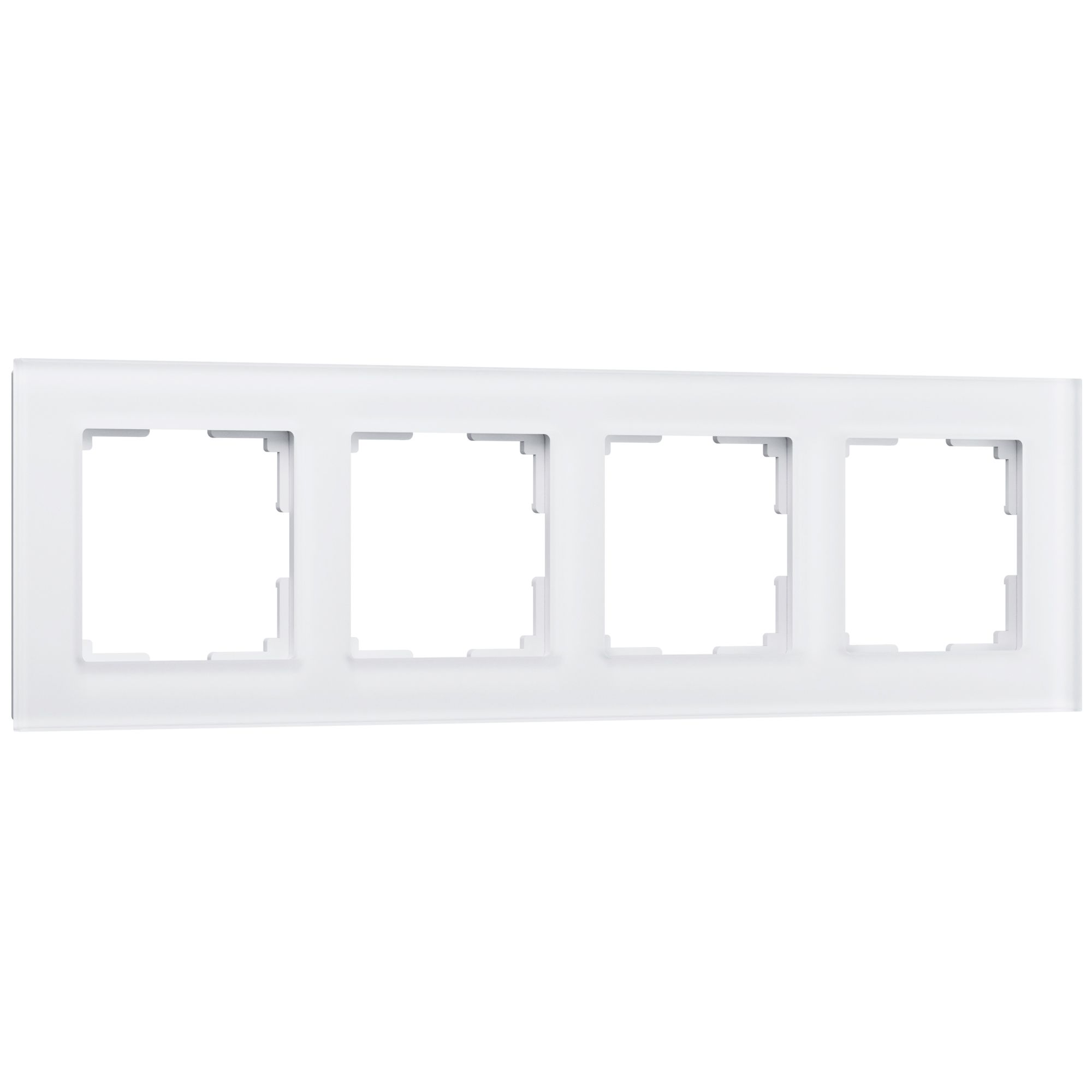 Рамка из стекла на 4 поста Favorit белый матовый W0041105 Werkel