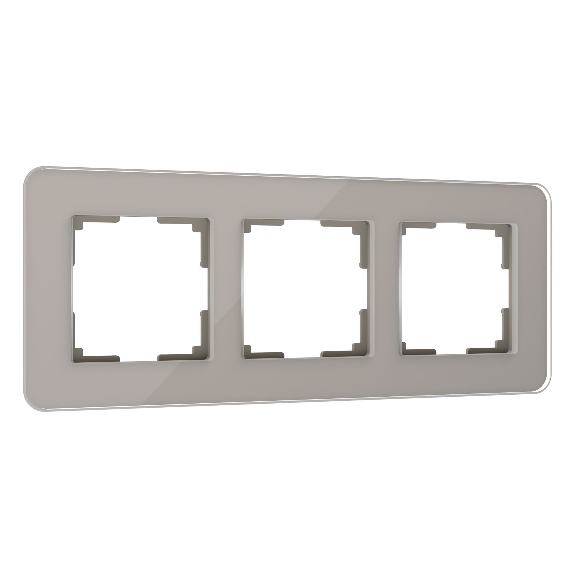 Рамка из стекла на 3 поста Elite дымчатый W0032417 Werkel