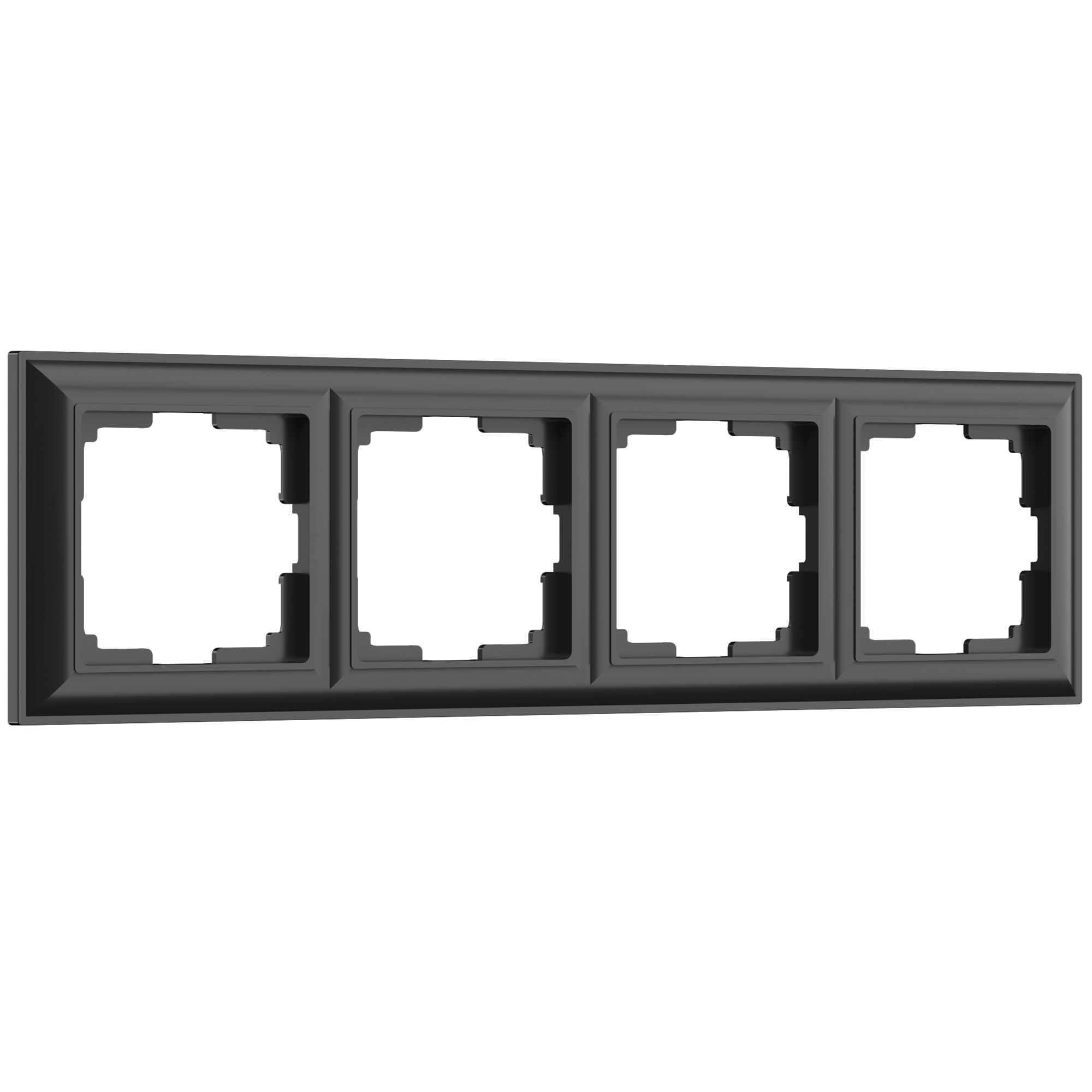 Рамка из пластика на 4 поста Fiore черный W0042208 Werkel