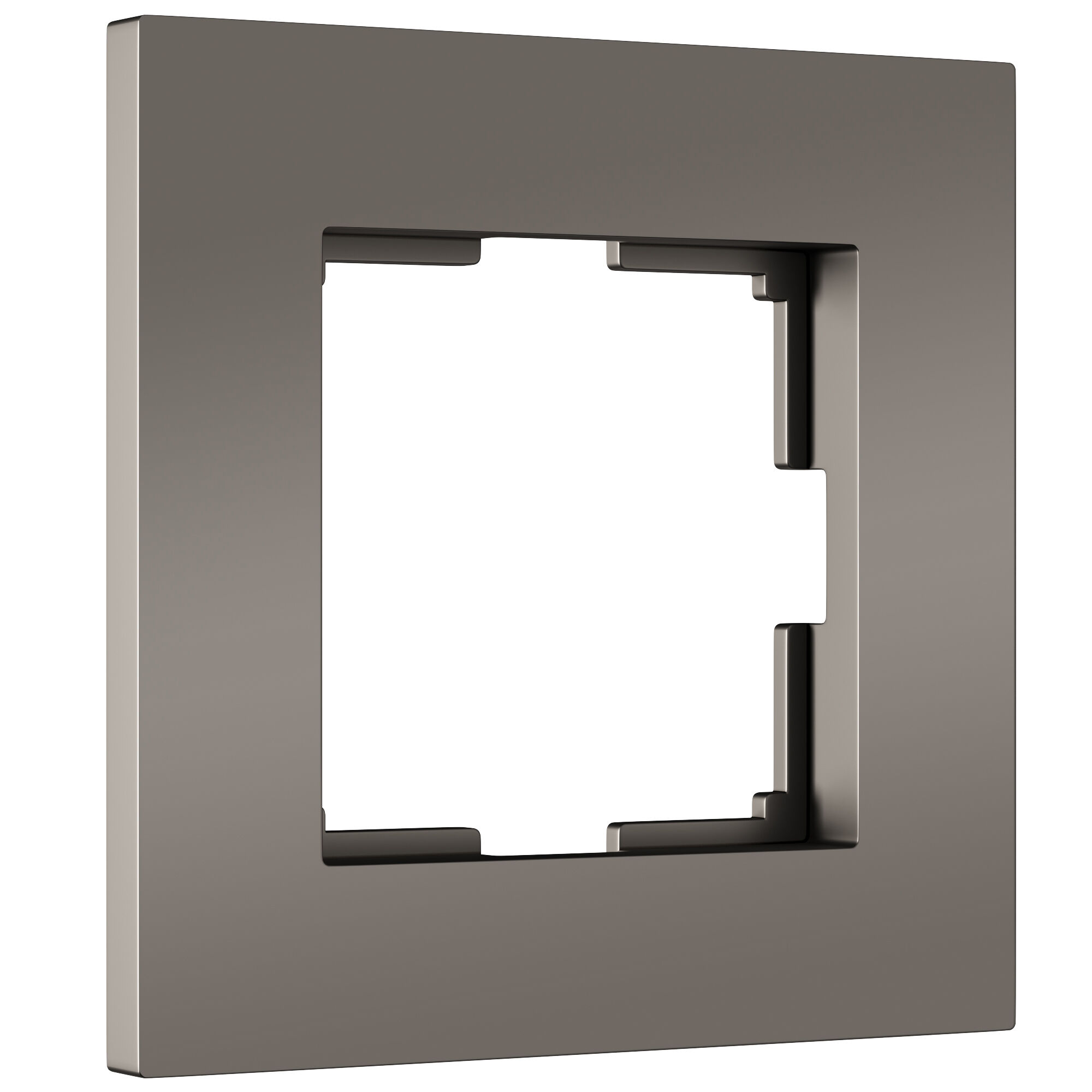 Рамка из поликарбоната на 1 пост Slab бронза софт W0012963 Werkel
