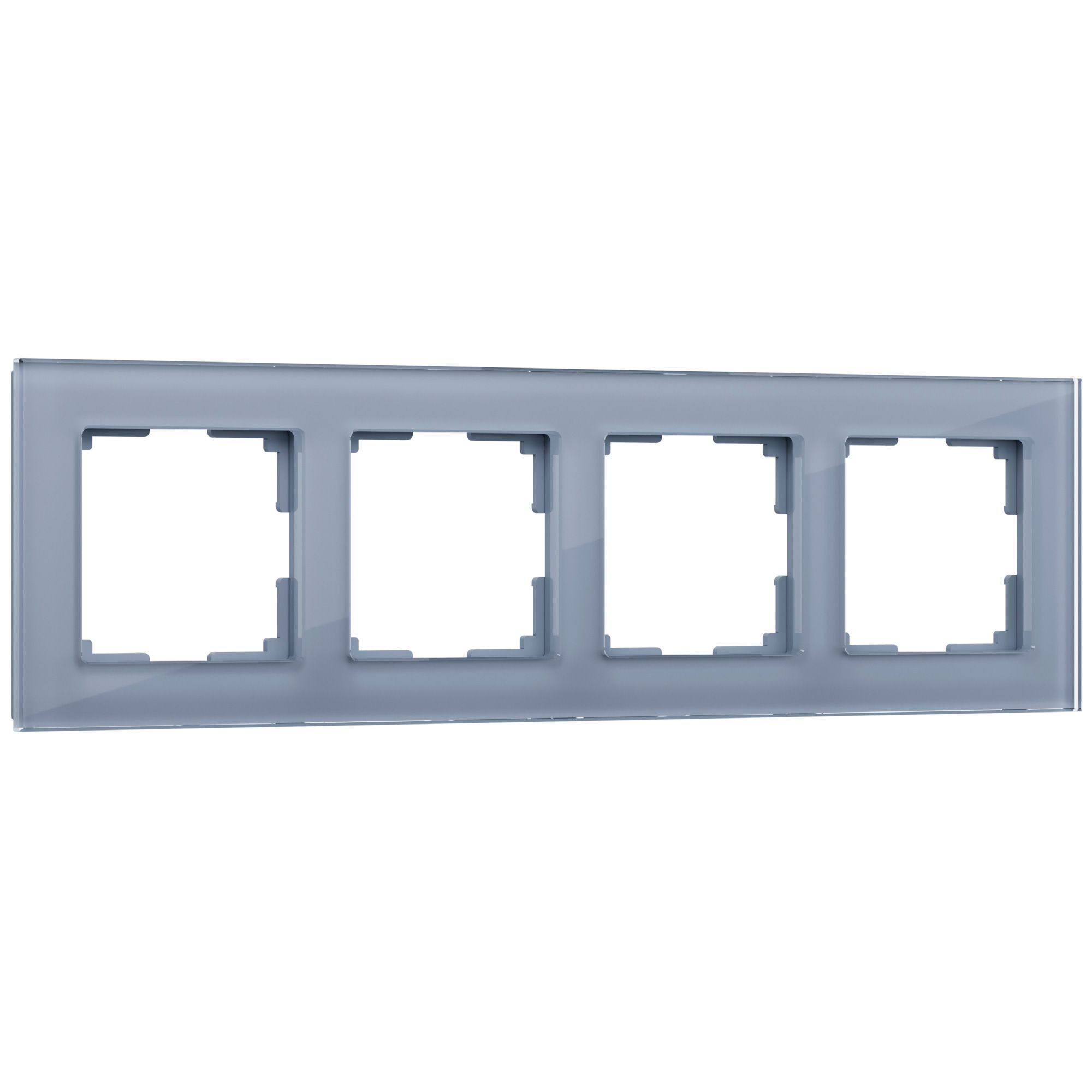 Рамка из стекла на 4 поста Favorit серый W0041115 Werkel
