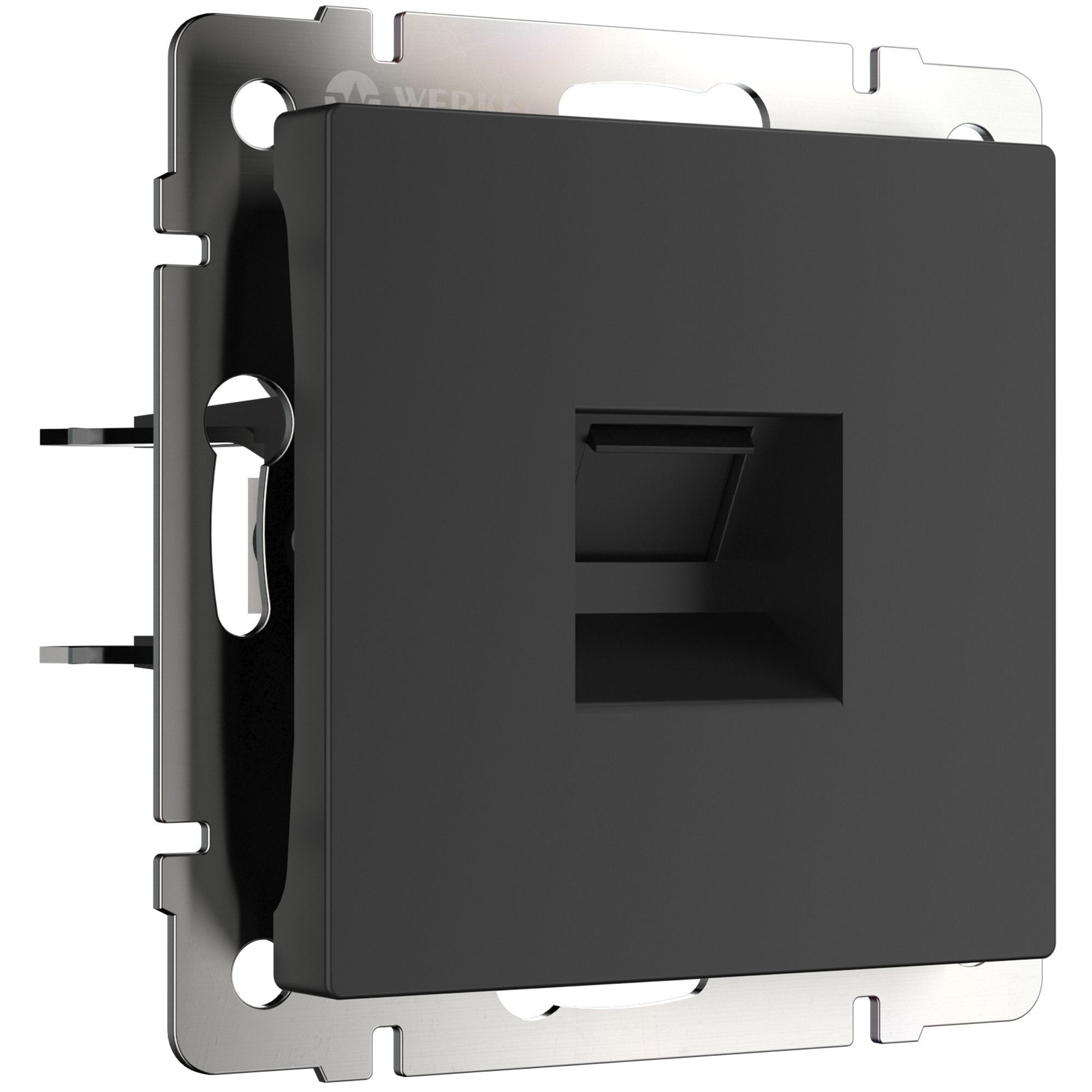 Розетка Ethernet RJ-45 черный матовый W1181008 Werkel