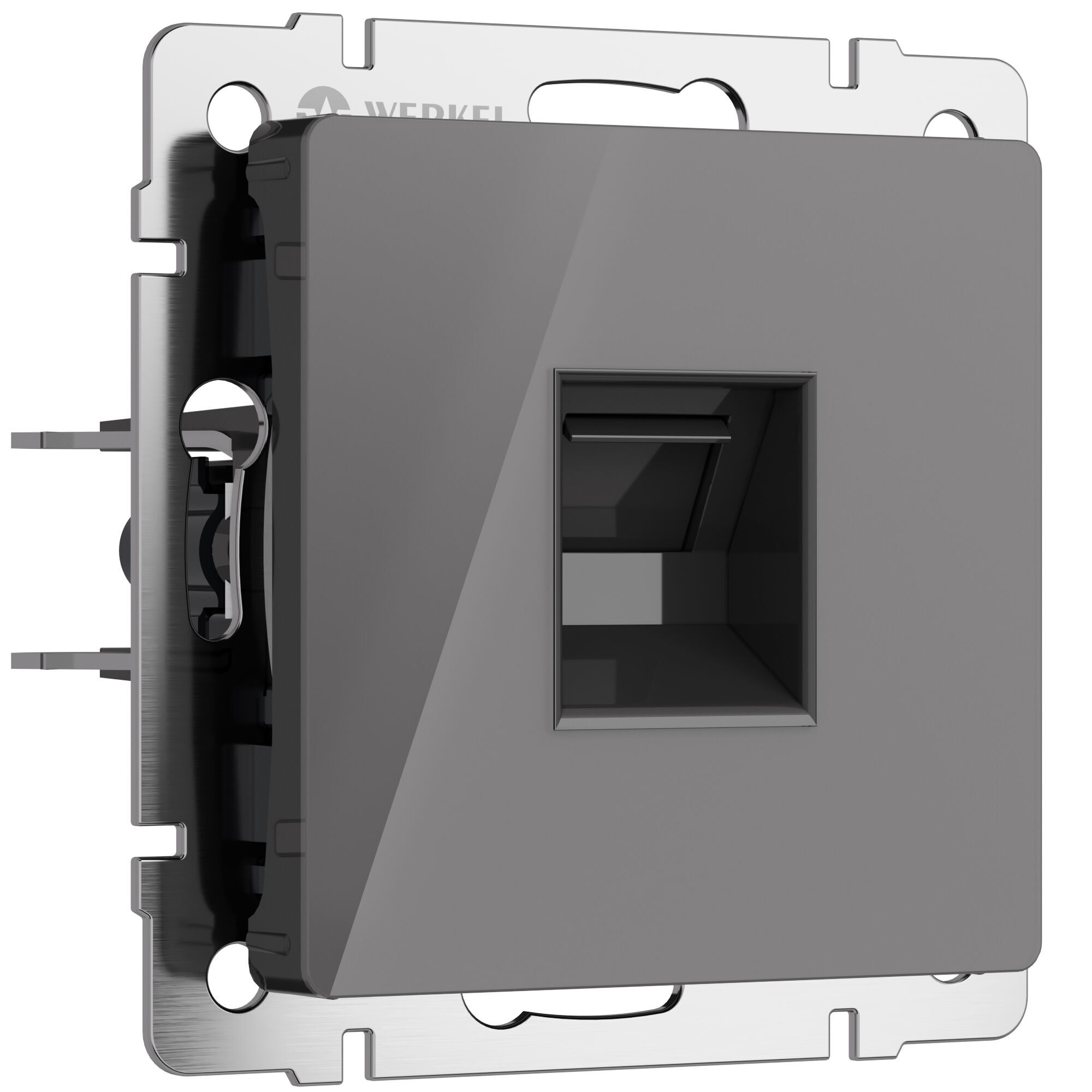 Розетка Ethernet RJ-45 графит акрил W1181044 Werkel