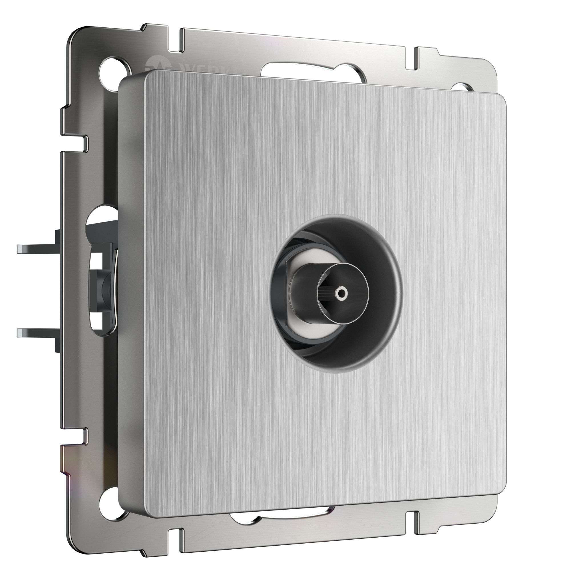 ТВ-розетка оконечная cеребряный рифленый W1183009 Werkel
