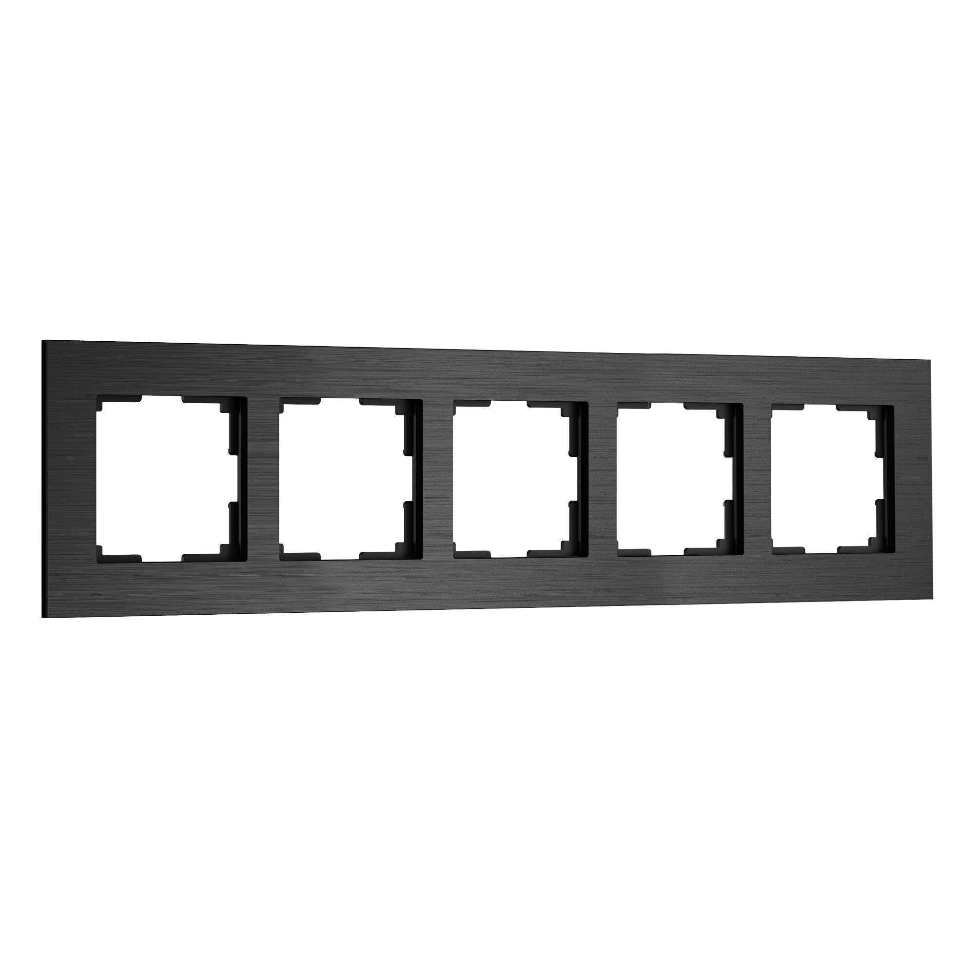 Рамка на 5 постов AluMax (черный алюминий) W0053508 Werkel