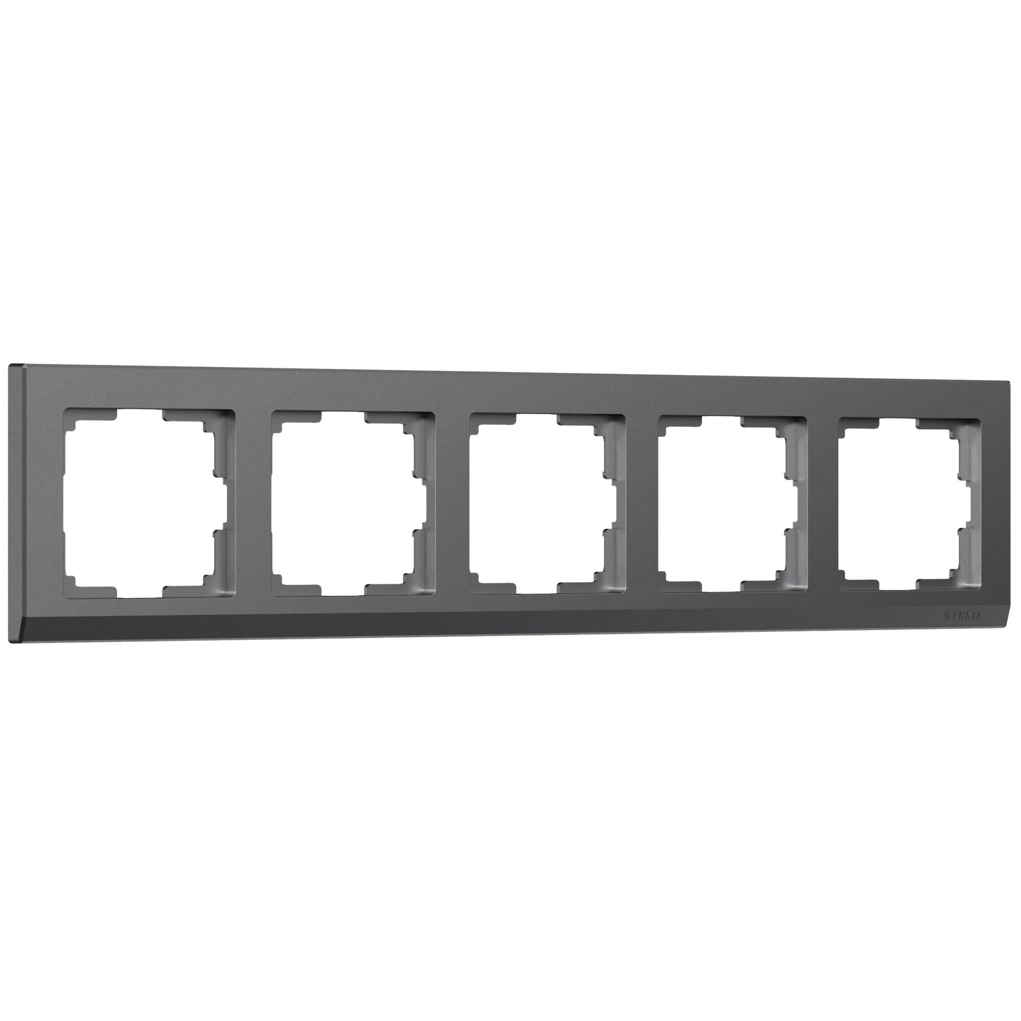 Рамка из поликарбоната на 5 постов Stark графит матовый W0051864 Werkel
