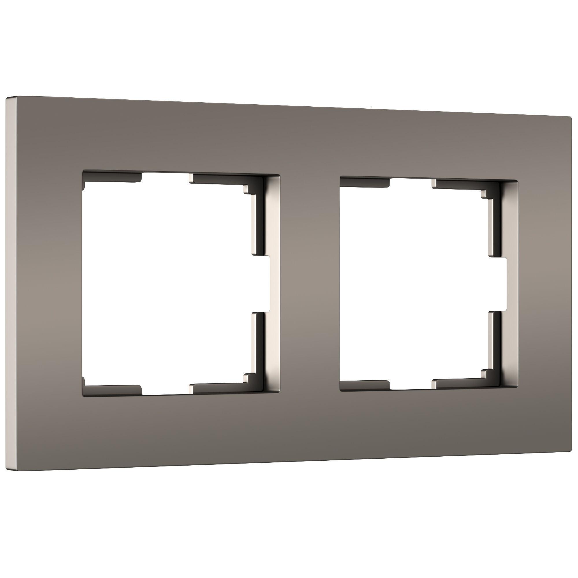 Рамка из поликарбоната на 2 поста Slab бронза софт W0022963 Werkel