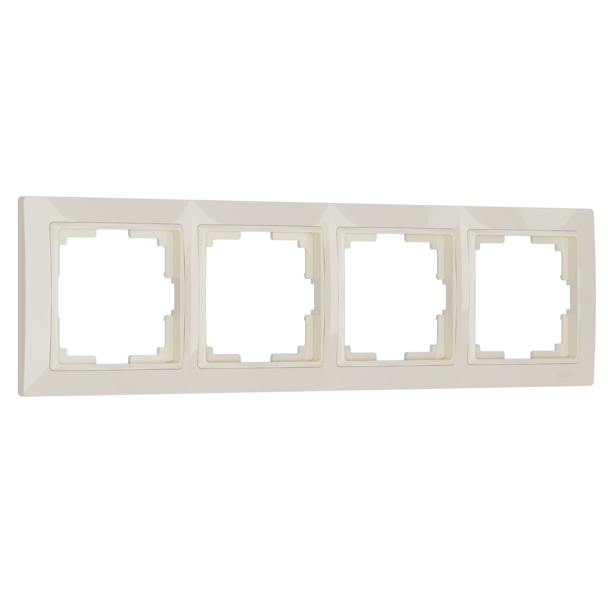 Рамка из поликарбоната на 4 поста Snabb Basic слоновая кость W0042003 Werkel