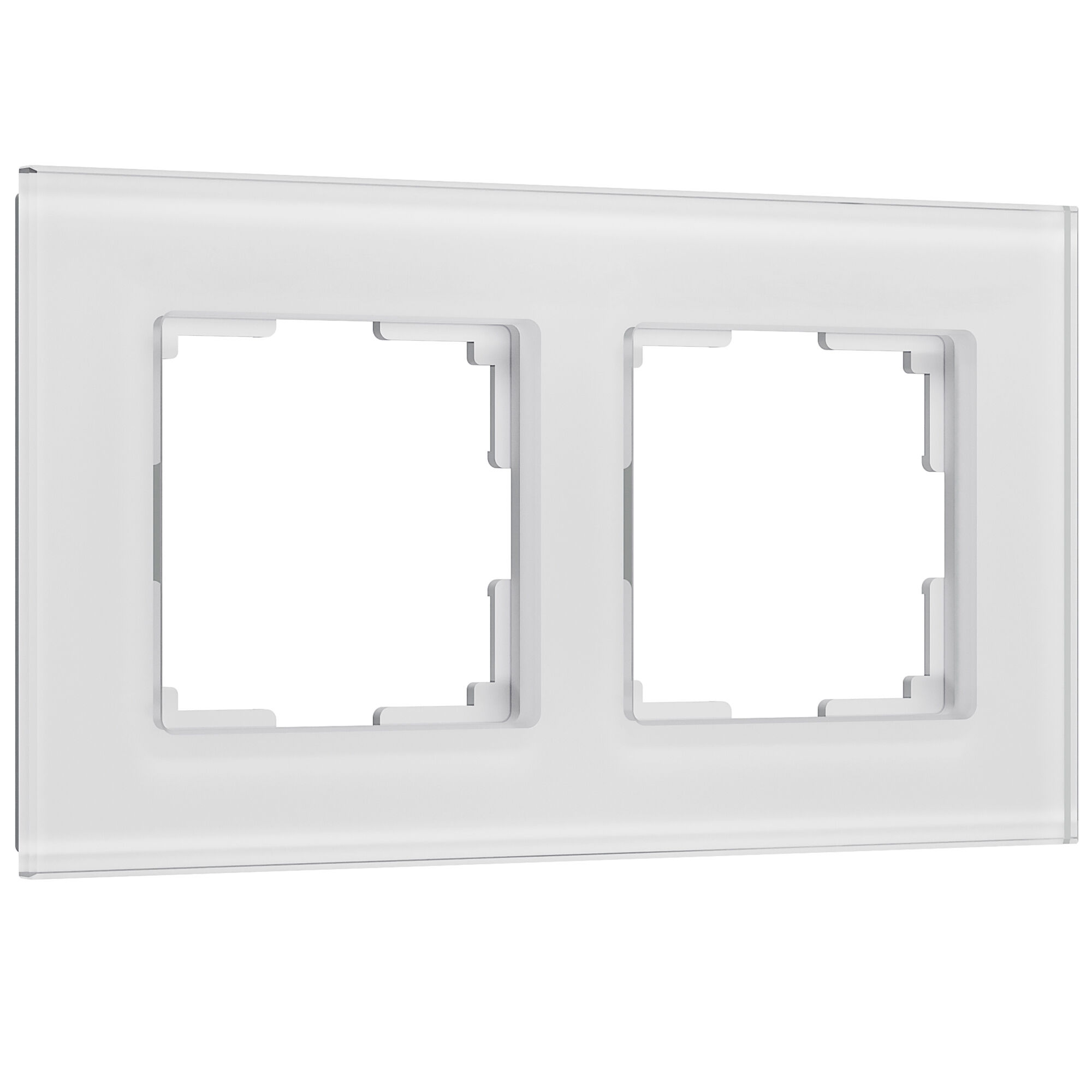 Рамка из стекла на 2 поста Senso белый soft-touch W0023101 Werkel