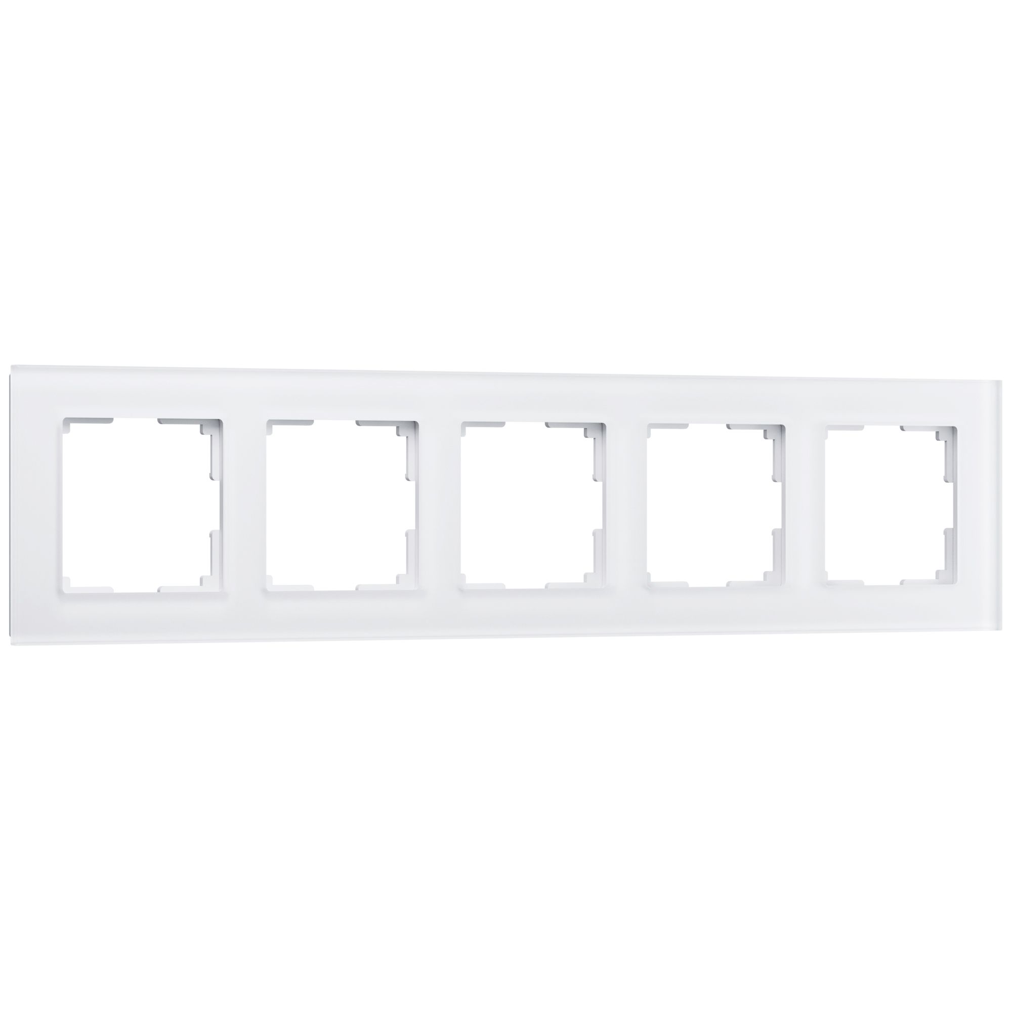 Рамка из стекла на 5 постов Favorit белый матовый W0051105 Werkel